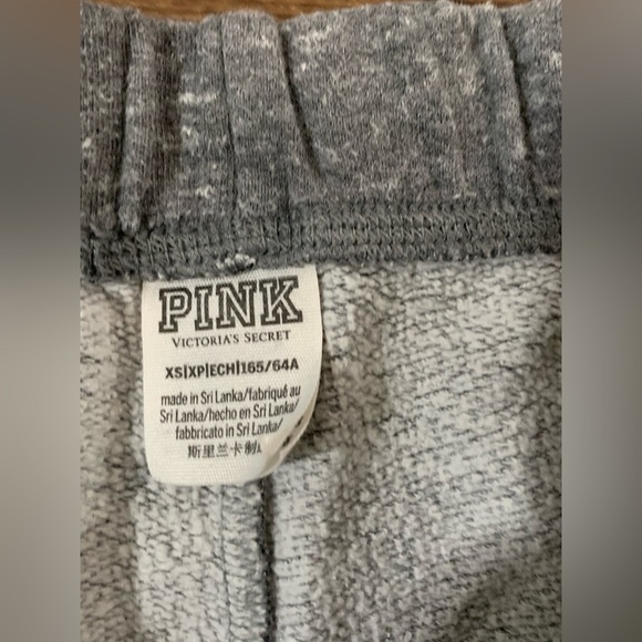 PINK VS OMBRÉ BLING LOGO TANK/ BOYFRIEND SHORTS OUTFIT SET XS - Picture 7 of 9